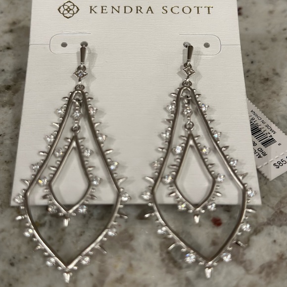Kendra Scott Alice Drop Earrings in Silver - Picture 3 of 5